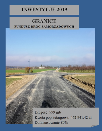 Przebudowa drogi gminne w m. Granice