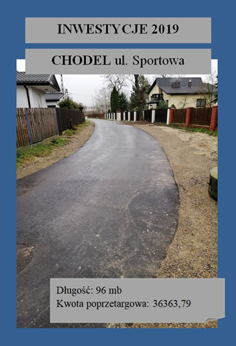 Przebudowa ul. Sportowej w m. Chodel